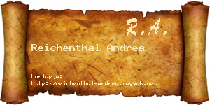 Reichenthal Andrea névjegykártya